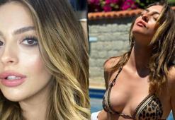 Melis Sezen'den havuz başında poz