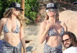 Heidi Klum ile 17 yaş küçük eşi Tom Kaulitz tatilde objektiflere takıldı!