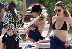 Heidi Klum ile Tom Kaulitz'in romantik anları! Ünlü model üstsüz güneşlendi