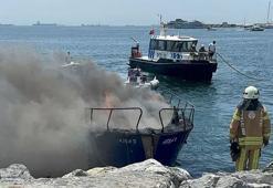 Pendik'te tekne yangını! Ekiplerin müdahalesi sürüyor