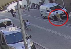 Esenyurt’ta hızlı giden bisikletli, çocuğa böyle çarptı