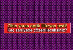 Zihin yoran optik illüzyon: R'lerin içindeki farklı olan harfi bulmak için 10 saniyen var!