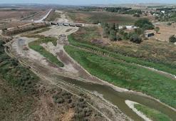 Kuruyan Büyükçekmece Gölü'nde tarihi hattı otlar sardı