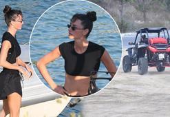 Yasemin Özilhan'ın Bodrum keyfi! Özel üretim ATV'siyle evine döndü