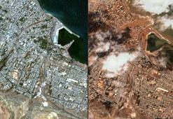 Derne haritadan silindi! Kıyamet uzaydan çekildi, toplu mezarlar açıldı