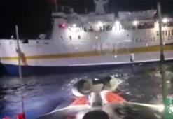 İtalya'da feribot yangını