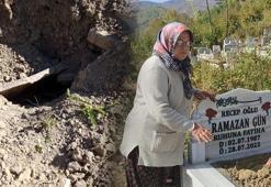 'Oğlumun mezarının açıldığını görünce orada yığıldım'