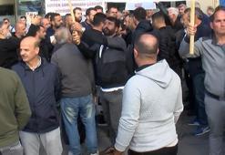 İBB önünde taksicilerden 4+1 araç eylemi!