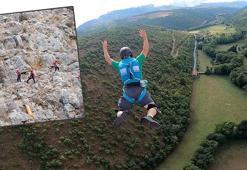Geriye bu fotoğraf kaldı... Kontrolü kaybeden İngiliz paraşütçü kurtarılamadı
