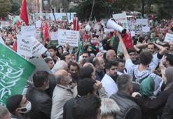 Filistin'e destek yürüyüşü! İnsan zinciri oluştu