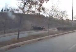 Viraja hızlı giren otomobil takla attı