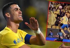 Yok artık Cristiano Ronaldo! 2 metreden fazla sıçradı