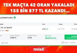 Tek maçta 42 oran yakaladı, 155 bin 877 TL kazandı… 90+’da atılan gollerle kupon geldi!