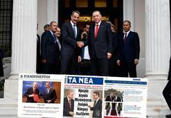 Tüm manşetlerde Türkiye ve Erdoğan var! Yunan gazetelerinden Türkçe ilk sayfa