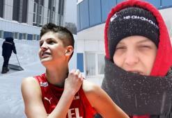 Filenin Sultanları'nın yıldızı Ebrar Karakurt, Rusya'da buz kesti! -25 derecede video çekti