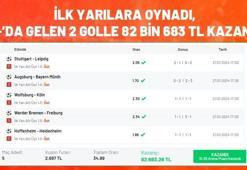 İlk yarılara oynadı, 45+’da gelen 2 golle 82 bin 683 TL kazandı!