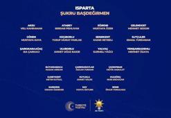 Isparta’da AK Parti ilçe belediye başkan adayları belli oldu