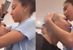 Işın Karaca, saçlarını kızına kazıttı