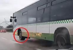 Bursa’da halk otobüs şoförü tek teker sürdü