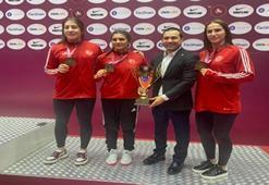 Kadın güreşçiler Avrupa ikincisi oldu!