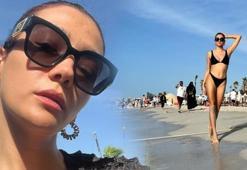Aybüke Pusat'tan bikinili poz: Burası 28 derece!