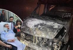 Mustafa Destici’nin makam aracını taşıyan çekici yandı