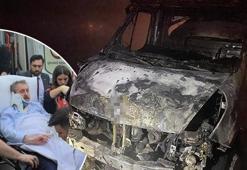 Mustafa Destici’nin makam aracını taşıyan çekici yandı