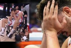 NBA'de Alperen Şengün sahayı tekerlekli sandalye ile terk etti!