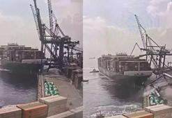 Liman kazasının görüntüleri ortaya çıktı! 40 milyon dolarlık hasar olduğu tahmin ediliyor