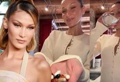 Bella Hadid'in güzellik rutini! 14 vitamin alıyor, deniz yosunu içiyor