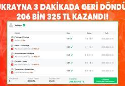Ukrayna 3 dakikada geri döndü, Misli'de 206 bin 325 TL kazandı!