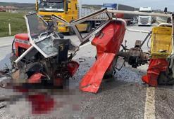 Traktör ortadan ikiye bölündü! Sürücü feci şekilde can verdi