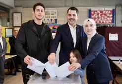 Cumhur İttifakı'nın İstanbul adayı Murat Kurum oyunu kullandı