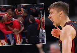 NBA'de Bogdanovic çıldırdı! Kendi koçunun üzerine yürüdü