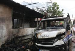 Çocukların tehlikeli oyunu feci yangınla son buldu! Gecekondu ve kamyonet alev alev yandı