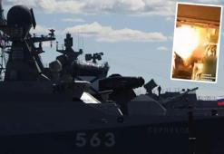 Rus savaş gemisi 'NATO Gölü'nde alev alev! Videoyla duyurdular