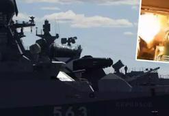 Rus savaş gemisi 'NATO Gölü'nde alev alev! Videoyla duyurdular