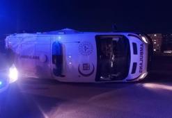 Hasta almaya gidiyordu! Ambulans ile otomobil çarpıştı