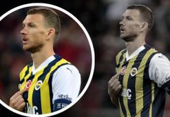 Hakem kararları sinirlendirdi! Edin Dzeko'dan Yunan taraftara Türk bayrağıyla cevap