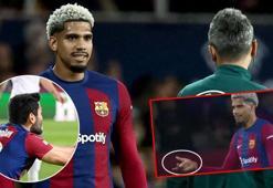 Barcelona-PSG maçında Araujo'dan olay hareket! İlkay Gündoğan tepki gösterdi