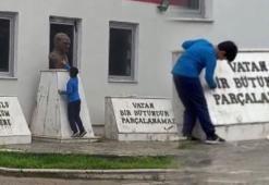 Atatürk büstünü ıslak mendille silen Poyraz’a unutamayacağı bir sürpriz