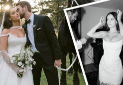 Düğün fotoğraflarına beklenmedik tepki! İddialı gelinliği olay oldu