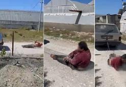 Köpeğine zarar veren adamı arabanın arkasına bağlayıp metrelerce sürükledi!