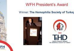 Türkiye Hemofili Derneği'ne Dünya Hemofili Federasyonu'ndan ödül