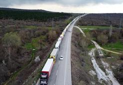 Bulgaristan sınırında TIR kuyruğu