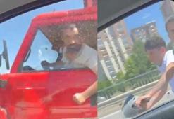 Yayaya yol veren sürücüye saldırmaya çalıştı