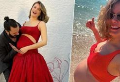 İlk kez anne olmak için gün sayıyor! Burcu Biricik'ten karnı burnunda poz