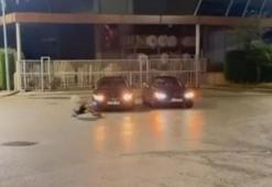 50 bin lira drift cezası yiyince otomobilin etrafında bisikletle drift attı