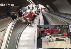 İzmir metrosundaki yürüyen merdiven kazası kamerada