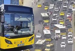 Şişli'de sara nöbeti geçiren motosiklet artçısı, İETT otobüsünün önüne düştü